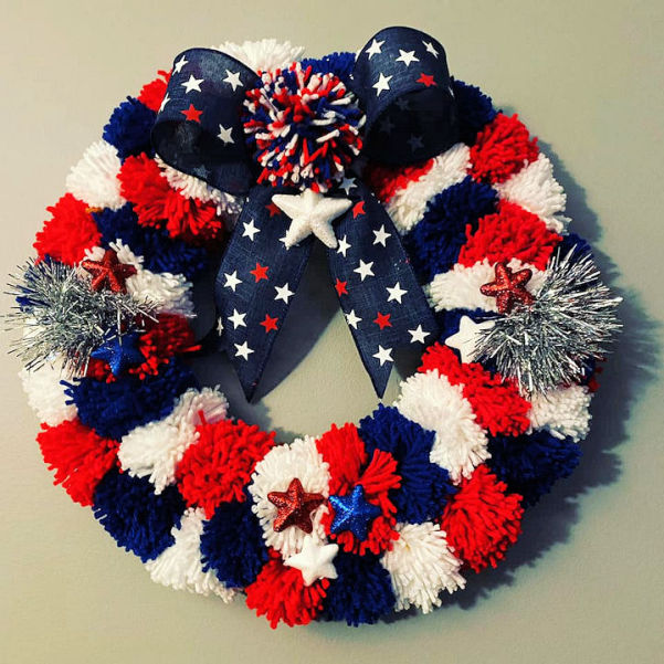 AnnemaWreaths Custom July 4th Wreath